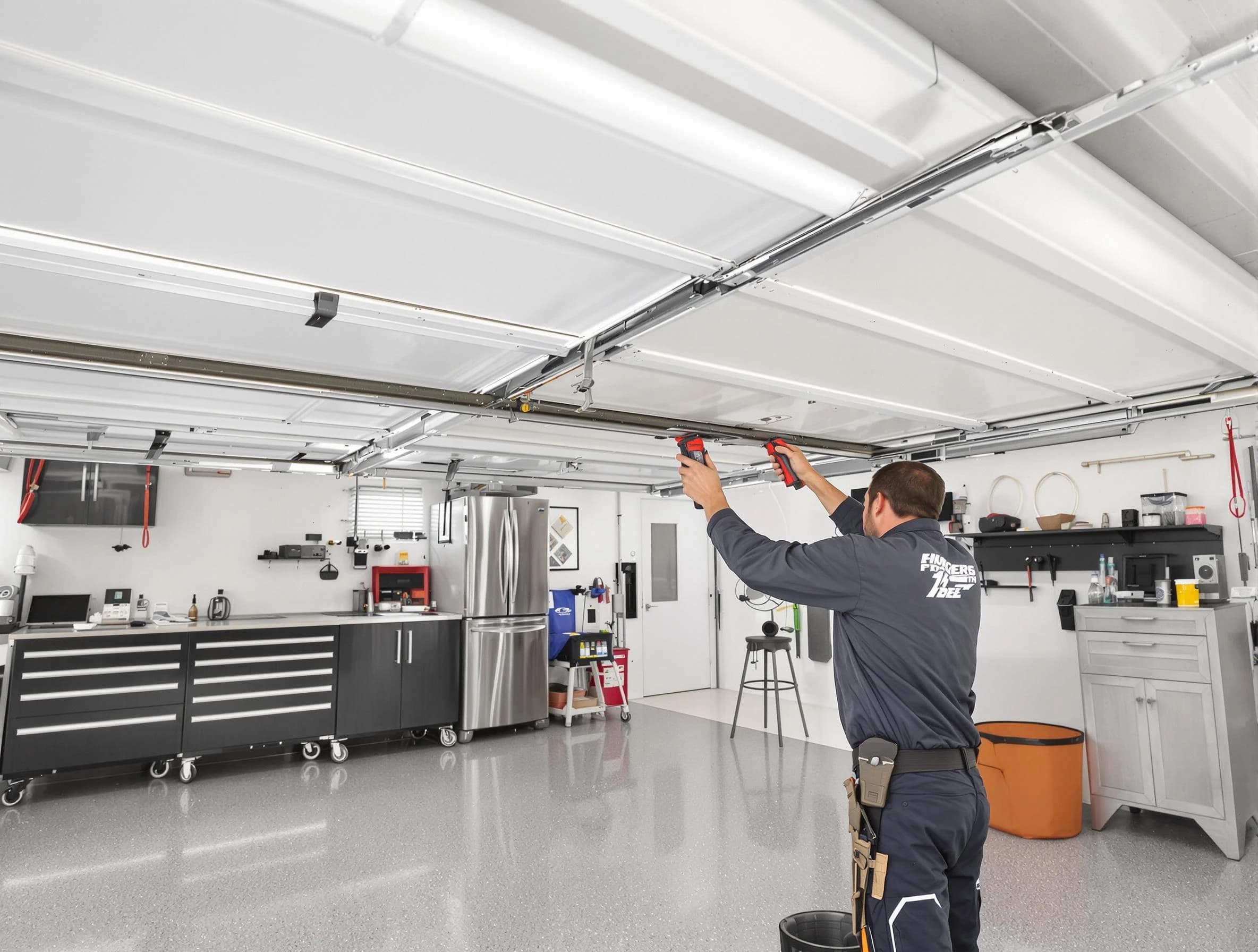 Overhead garage door repair service by Draper Garage Door Repair in Draper
