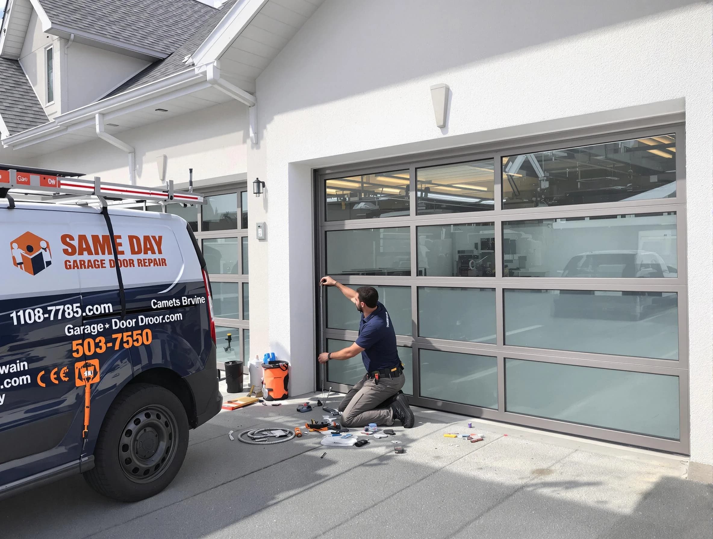 Same-day garage door repair service by Draper Garage Door Repair in Draper