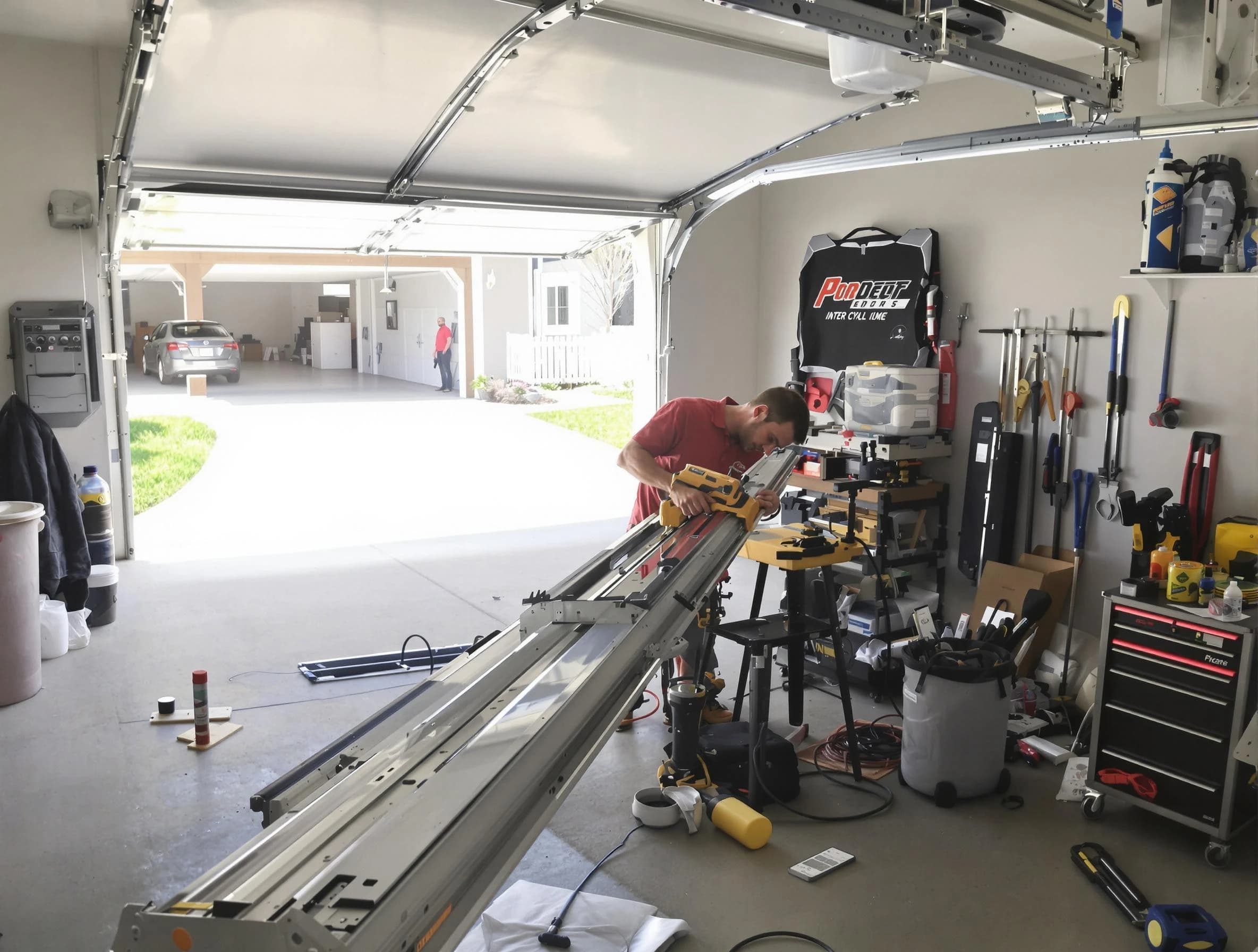 Draper Garage Door Repair expert performing track repair in Draper