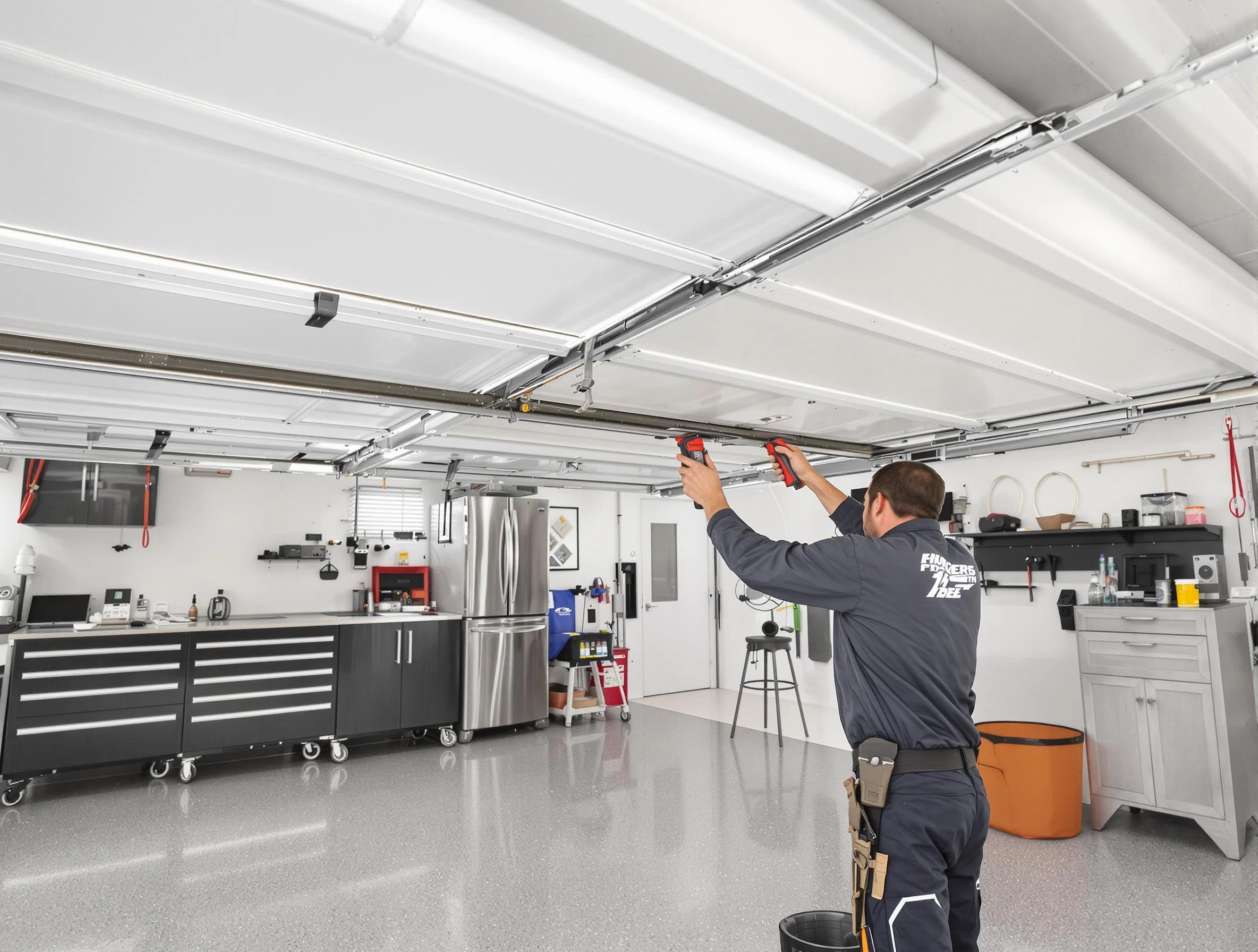 Overhead garage door repair service by Draper Garage Door Repair in Draper